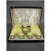 Image 1 : A George V paragon china six piece coffee set, each cup set within a silver holder hallmarked Wal...