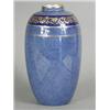 Image 1 : A Royal Doulton vase, the blue dappled ground with a gilt leaf band to the collar, 24.5cm Est. 80...
