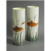 Image 1 : A pair of Royal Doulton porcelain lustre sleeve vases, decorated with goldfish, printed mark no....