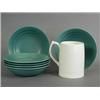 Image 1 : A Keith Murray tankard together with a set of six Wedgwood matt green bowls, designed by Keith Mu...