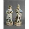 Image 1 : A pair of Volkstadt bisque figures of a gentleman and a lady, impressed mark 1488, (chipped), 35c...