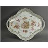 Image 1 : A late 19th century Sitzendorf porcelain cabaret tray, with a romantic scene and floral sprays, 4...
