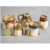 Image 1 : Five miniature pieces of Doulton stoneware, with silver mounts, dated 1890, 1892 and 1893 Est. 10...
