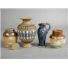 Image 1 : Four miniature pieces of Doulton stoneware, including two advertising wares for Colemans and Spie...