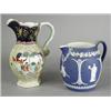 Image 1 : A Wedgwood Jasperware jug, impressed marks, together with a Mason's octagonal jug, decorated with...