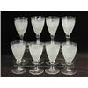 Image 1 : Eight early 19th century wine glasses with frosted bowls Est. 40/80...