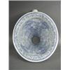 Image 1 : A 19th century blue and white toilet bowl with Italianate style printed decoration, 23cm high, 39...