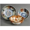 Image 1 : Two 19th century bowls and a 19th century Kutani bowl, 21cm, 16.5cm and 18cm diameter Est. 150/18...