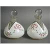 Image 1 : A pair of late 19th/early 20th century decorated scent bottles and a black glass dressing table b...