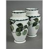 Image 1 : A pair of Wemyss style vases decorated with apples, (one damaged), 20cm high Est. 100/150...