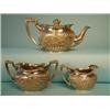 Image 1 : An early 20th century silver plated bachelor coronation three piece tea set by J. Rogers & Sons,...
