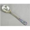 Image 1 : A 19th century Russian white metal and enamel spoon, with Russian hallmarks, 21cm long Est. 200/3...