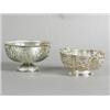 Image 1 : Two Dutch silver brandy bowls, one with embossed decoration and cast handles, the other with vill...