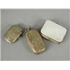 Image 1 : An Edwardian silver sovereign case, hallmarked Birmingham 1905, a silver vesta case Birmingham 18...