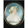 Image 1 : An oval portrait miniature on ivory of a young Victorian lady, and a framed miniature portrait pr...