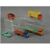Image 1 : Five old Dinky toys vehicles: a 923 'Heinz' Big Bedford van, a 260 'Royal Mail van', a 512 'Guy F...