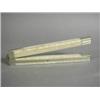 Image 1 : A 19th century ivory carpenters folding yard rule, with polished metal mounts, sliding rule secti...