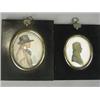 Image 1 : A 19th century oval portrait miniature and a silhouette, individually framed Est. 100/150...