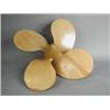 Image 1 : A wooden boat propeller, with four fins, and screw on boss, stamped 'J. Staniforth, Peet Kent, Ch...