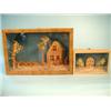 Image 1 : Two Swiss carved wood dioramas, 32cm and 18cm wide Est. 75/100...
