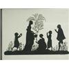 Image 1 : A pair of early 20th century German silhouettes, signed Lotte Nicklass, each 26 x 35cm (one illus...