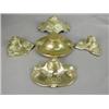 Image 1 : Five fancy brass inkwells Est. 80/120...