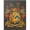 Image 1 : A 19th century armorial painted plaque 'Courage Sans Peur' in a gilt frame, 21 x 18cm Est. 150/20...