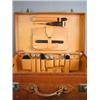 Image 1 : An early 20th century gentlemans leather suitcase with a fitted interior and silver topped scent...