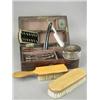 Image 1 : A 19th century gentlemans rosewood campaign box fitted with brushes, combs and accessories Est. 2...