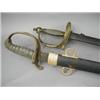 Image 1 : A George III infantry officers sword with an etched blade and metal scabbard together with a Roya...