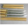 Image 1 : Three modern Aikuchi blades, contained in sheaths and cloth guards Est. 80/120...