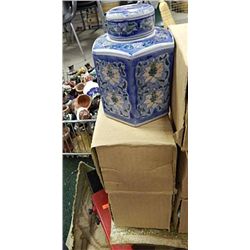 NEW ORIENTAL GINGER JARS - 3 PER LOT