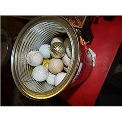 TIN OF GOLF BALLS