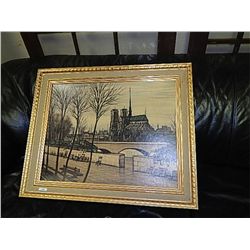 FRAMED PICTURE - LOOKING AT CITY
