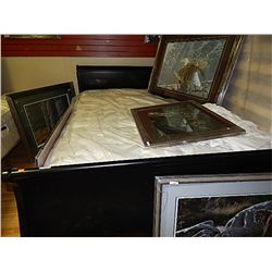 QUEEN SLEIGH BED FRAME - NEW - ESPRESSO