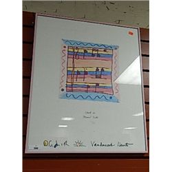 FRAMED PICTURE - HEARTS AS MUSIC NOTES