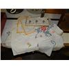 Image 1 : ASSORTED CROSS STITCH, LACE AND OTHER LINEN