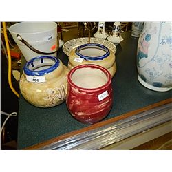 ORIENTAL POTS - 3 TOTAL