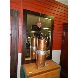 MAHOGANY FRAMED MIRROR - NEW
