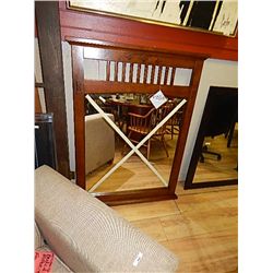 ZALIKA TEAK WOOD FRAMED MIRROR - NEW