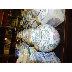 ORIENTAL GINGER JARS - 1 ROW PER LOT