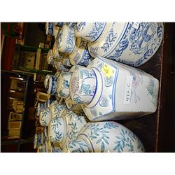 ORIENTAL GINGER JARS - 1 ROW PER LOT