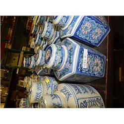 ORIENTAL GINGER JARS - 1 ROW PER LOT