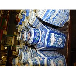 ORIENTAL GINGER JARS - 1 ROW PER LOT