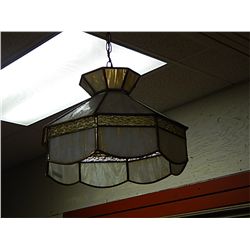 BRASS AND GLASS CEILING LITE