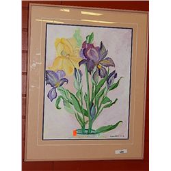 FRAMED PICTURE - OIL ON CANVASS - IRIS