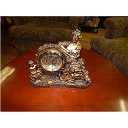 NATELIA MANTLE CLOCK - GOLD FINISH