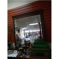 MAHOGANY FRAMED MIRROR - NEW