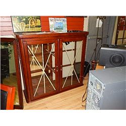 CHERRY WOOD HUTCH WITH LIGHTS - NEW