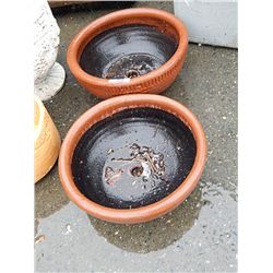 PLANT POTS - CLAY - 2 TOTAL